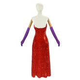 Who Framed Roger Rabbit Jessica Rabbit Red Dress Gloves Cosplay Costume